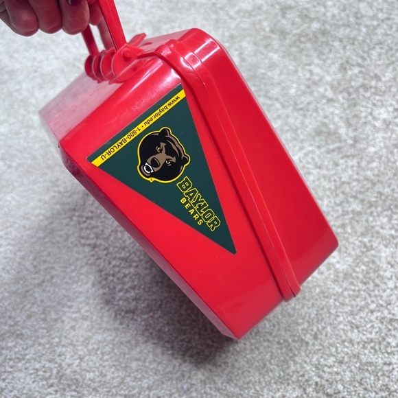 Vintage 1996 Coca Cola Bears Red Plastic Lunch Box Thermos Set - Picture 6 of 7